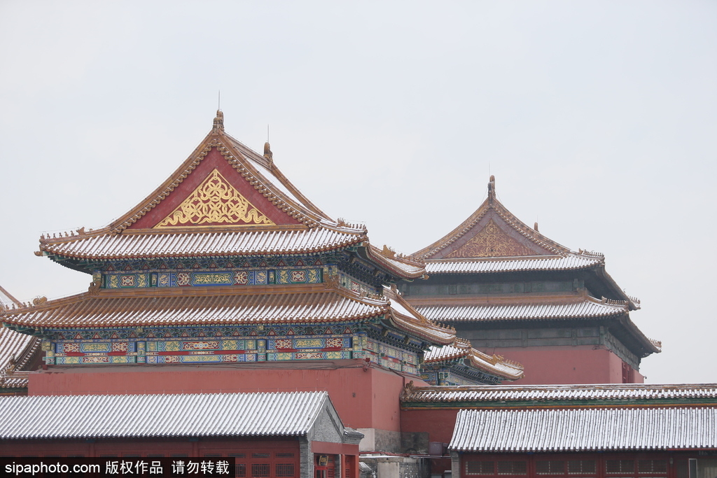 北京“鵝毛大雪”如約而至 故宮雪景美如畫