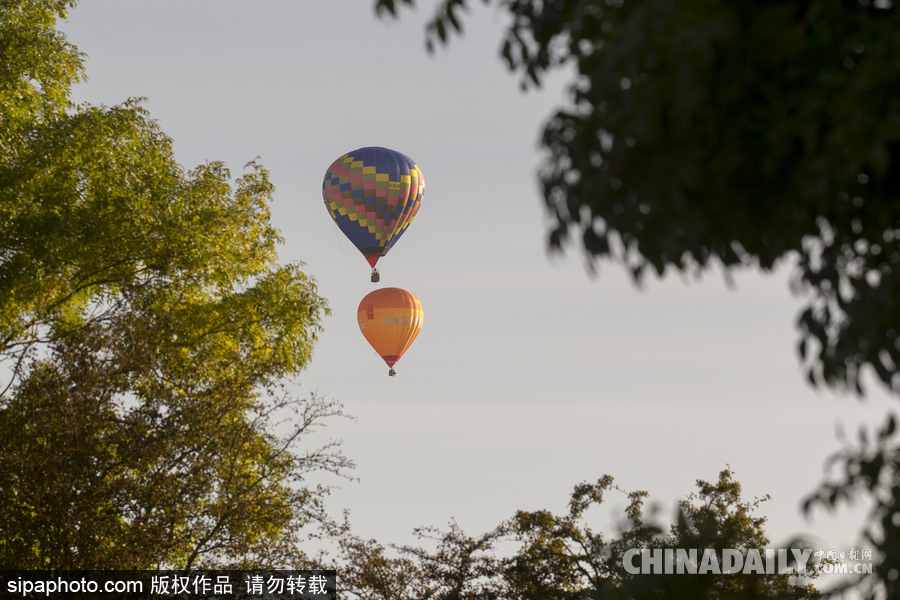 愛爾蘭舉行熱氣球錦標賽 色彩點綴天空場景浪漫