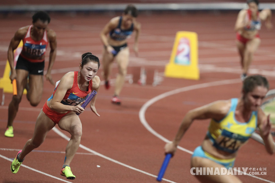 亞運會女子4X100米接力：巴林隊奪冠中國隊亞軍